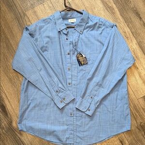 Haggar Blue Casual Button Down Shirt